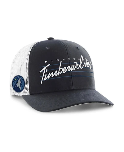 '47 Brand Men's Navy Minnesota Timberwolves Downburst Trucker Adjustable Hat