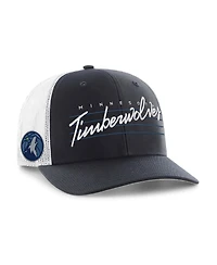 '47 Brand Men's Navy Minnesota Timberwolves Downburst Trucker Adjustable Hat