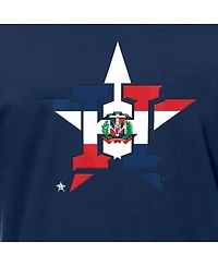 New Era Men's Navy Houston Astros Dominican Republic Flag Logo T-Shirt