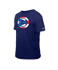 New Era Men's Royal Chicago Cubs Puerto Rican Flag Logo T-Shirt