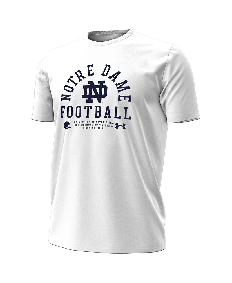 Under Armour Men's White Notre Dame Fighting Irish 2025 Sideline Football Performance T-Shirt