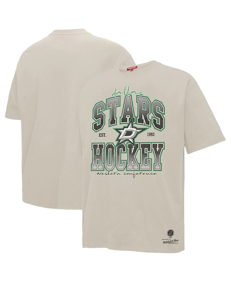 Mitchell & Ness Women's Cream Dallas Stars Dump Chase Boyfriend T-Shirt