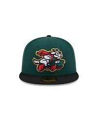 New Era Men's Dark Green Hickory Crawdads Theme Nights 59FIFTY Fitted Hat