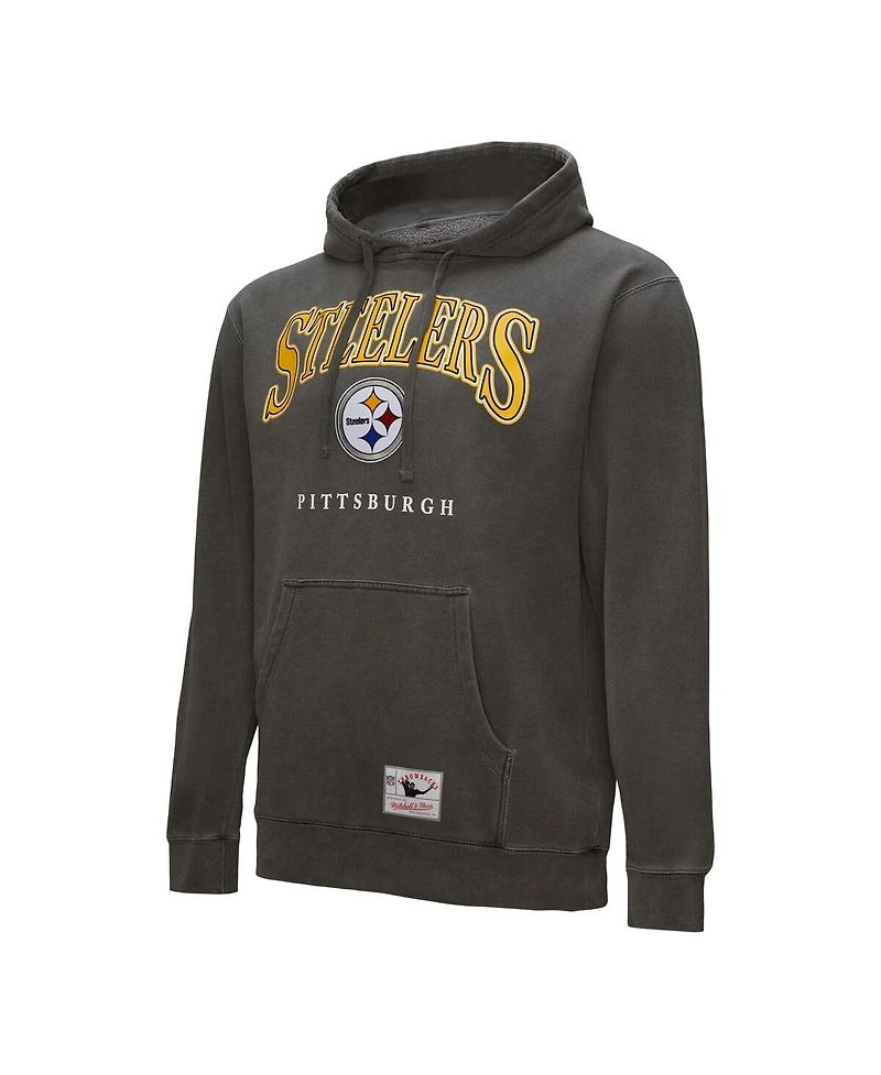 Mitchell & Ness Men's Gray Pittsburgh Steelers Slot Pullover Hoodie