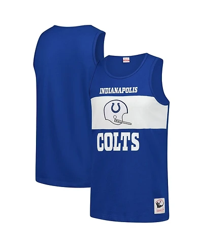 Mitchell & Ness Men's Royal Indianapolis Colts Retro Color Block Tank Top