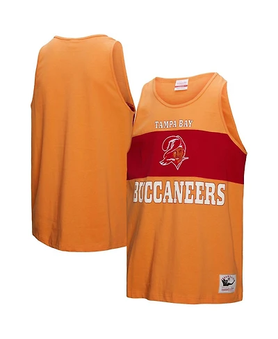 Mitchell & Ness Men's Orange Tampa Bay Buccaneers Retro Color Block Tank Top