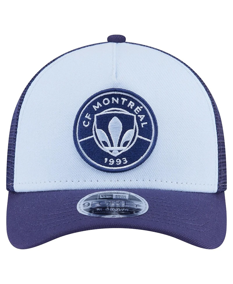 New Era Men's Light Blue Cf Montreal Color Pack 9FORTY M-Crown A-Frame Adjustable Trucker Hat