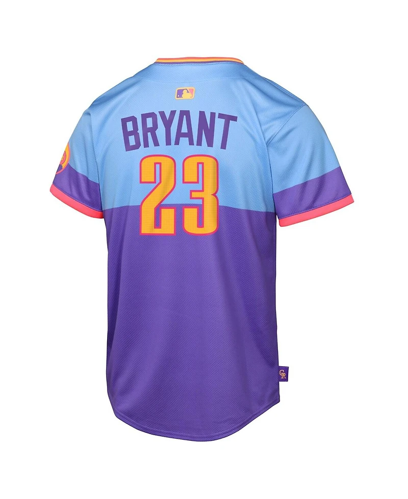 Nike Big Boys and Girls Kris Bryant Purple/Light Blue Colorado Rockies 2025 City Connect Limited Player Jersey
