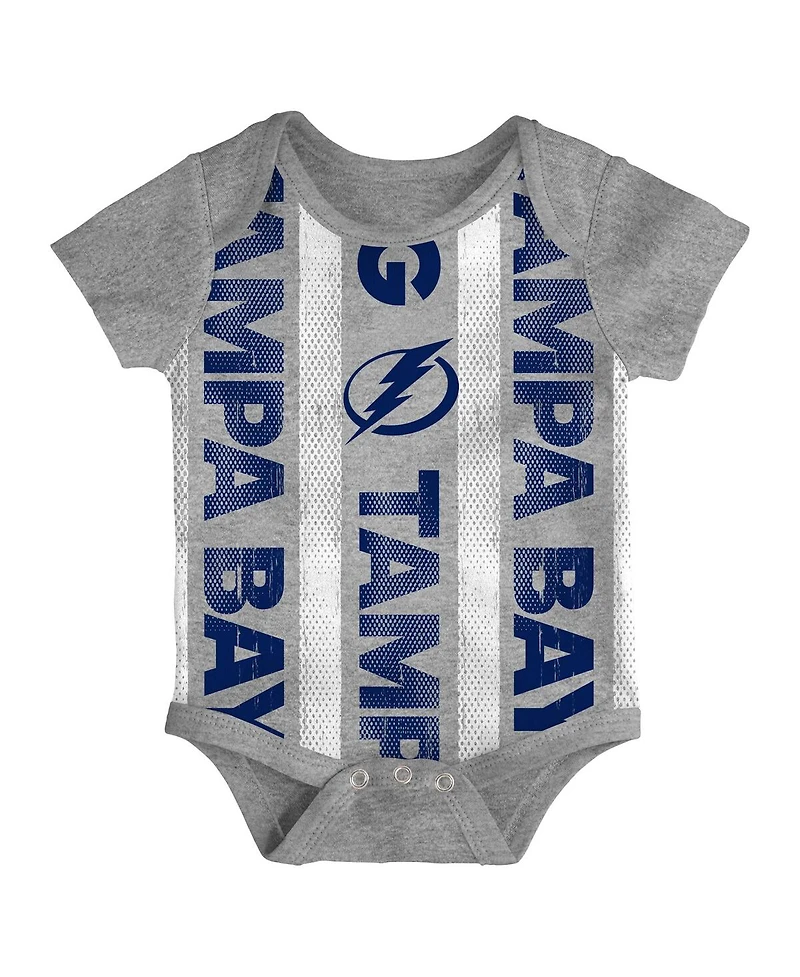 Outerstuff Newborn 3-Pack Tampa Bay Lightning Loyal Buddies Bodysuit Set