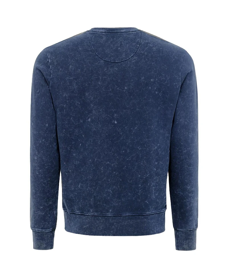 Sportiqe Men's and Women's Navy Indiana Fever Rock Roll Collection Freddy Mineral Wash Pullover Sweatshirt
