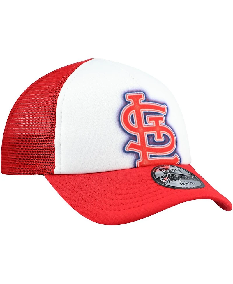 New Era Toddler White/Red St. Louis Cardinals Painted A-Frame 9FORTY Trucker Adjustable Hat