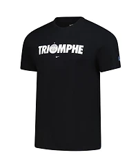 Nike Men's Black Paris Saint-Germain 2025 s of Europe Triomphe T-Shirt