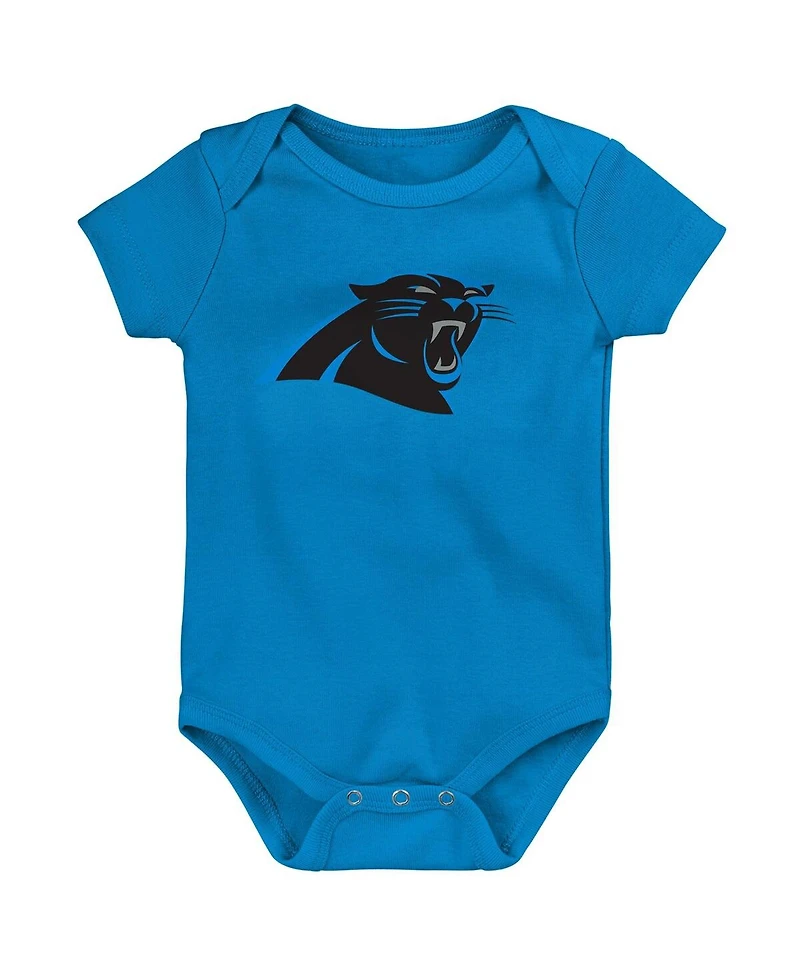 Outerstuff Baby Boys and Girls 3-Pack Carolina Panthers Team Starter Bodysuit Set