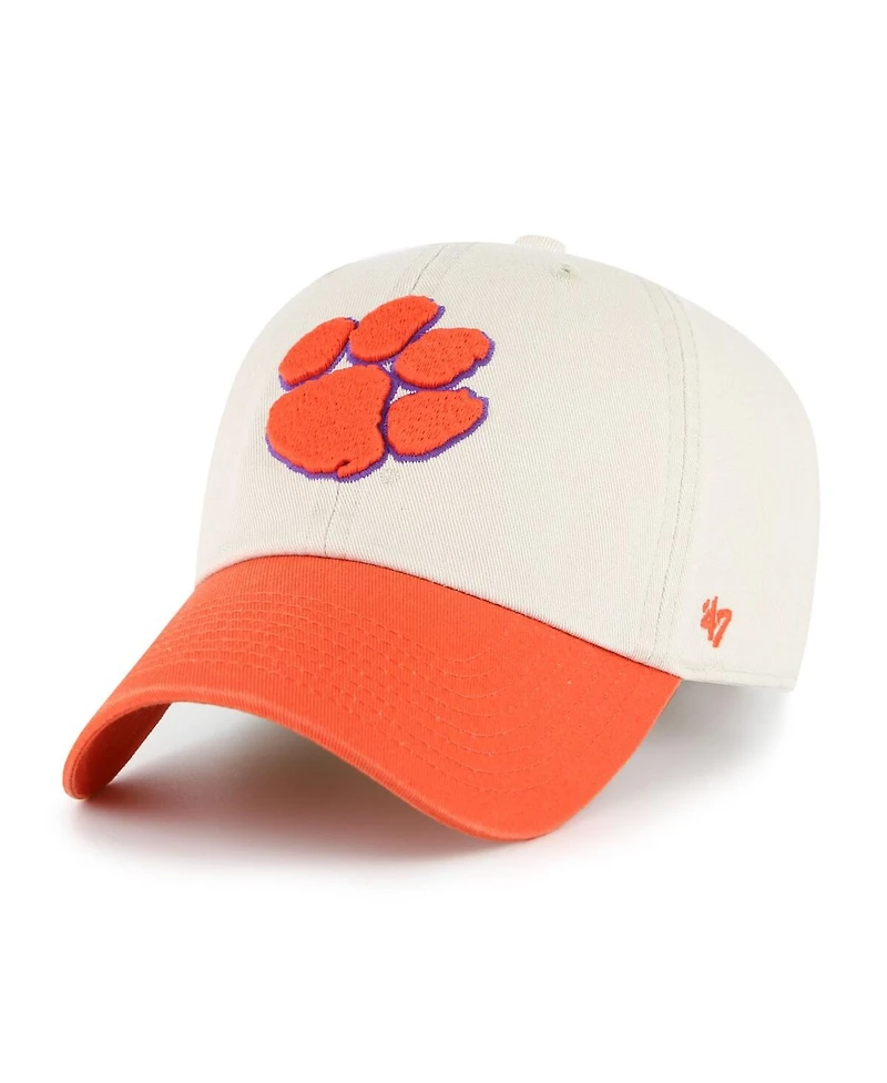 '47 Brand Men's Cream Clemson Tigers Grand Stand Clean Up Adjustable Hat