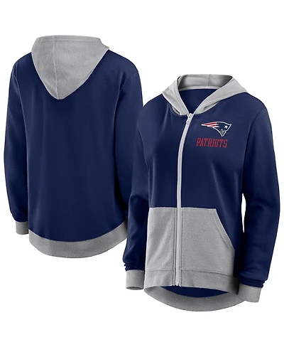 Fanatics Women's Navy New England Patriots Hit It Full-Zip Hoodie