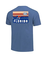 Image One Men's Royal Florida Gators Striped Campus Skyline T-Shirt