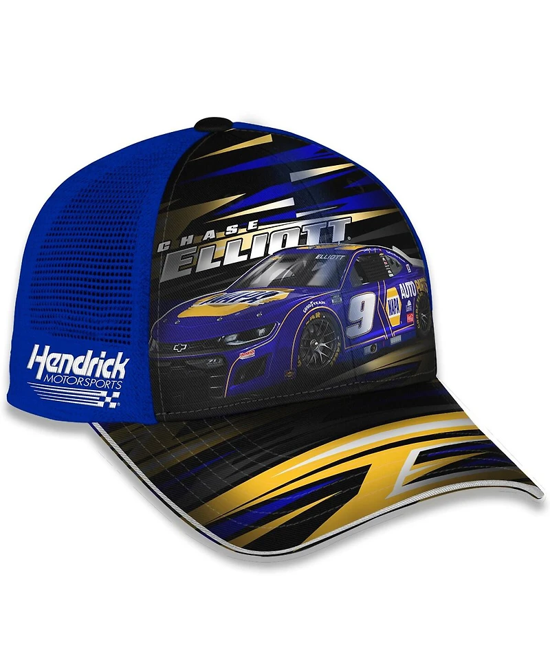 Checkered Flag Sports Big Boys and Girls Blue Chase Elliott Napa Trucker Adjustable Hat