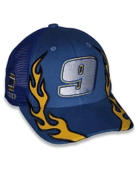 Checkered Flag Sports Big Boys and Girls Blue Chase Elliott Napa Flame Trucker Adjustable Hat