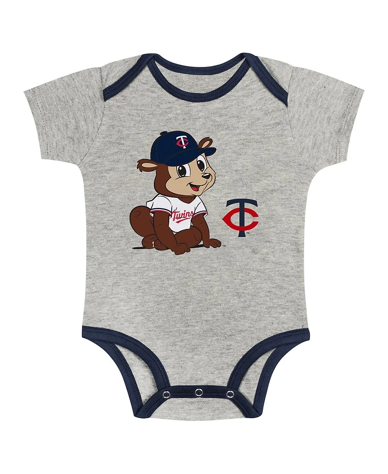 Outerstuff Big Boys and Girls Minnesota Twins Play Ball 2-Pack Bodysuit Set
