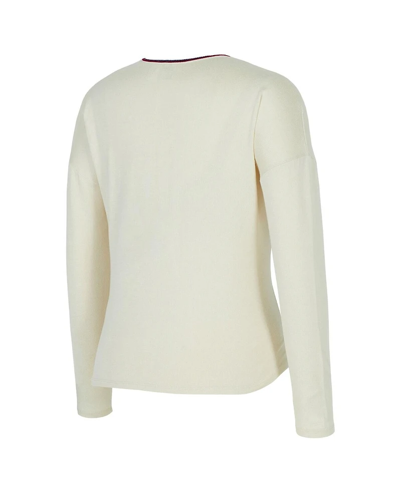 Concepts Sport Women's Cream Uswnt Kaki Hacci Knit Pullover Sweatshirt