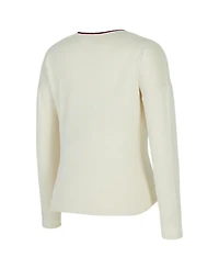 Concepts Sport Women's Cream Uswnt Kaki Hacci Knit Pullover Sweatshirt