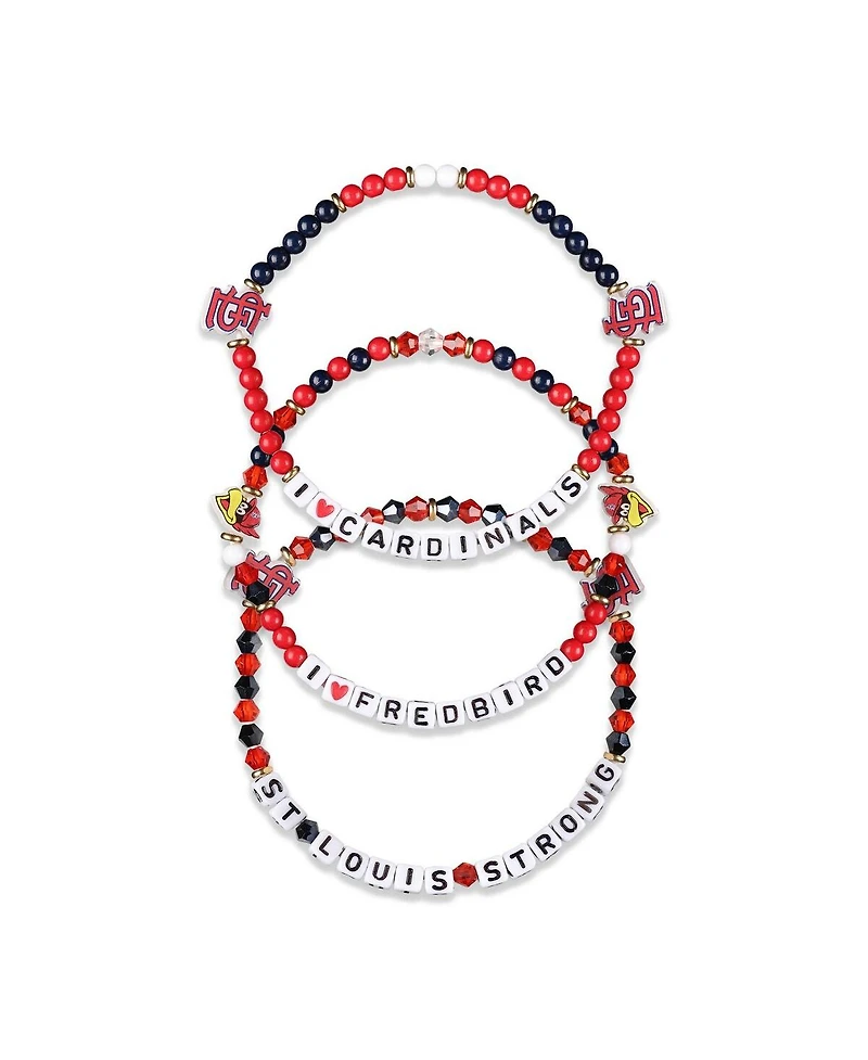 Foco St. Louis Cardinals 3-Pack Friendship Bracelet Set