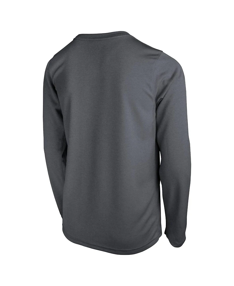 Nike Big Boys and Girls Anthracite LA28 Summer Olympics Legend Performance Long Sleeve T-Shirt