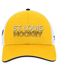 Fanatics Men's Gold St. Louis Blues Authentic Pro Rink Trucker Adjustable Hat