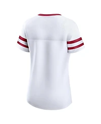 Fanatics Women's White Oklahoma Sooners Iconic Athena Lace Up T-Shirt