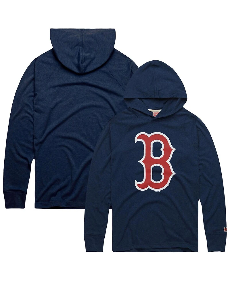Homage Men's Navy Boston Red Sox Lightweight Raglan Tri-Blend Pullover Hoodie