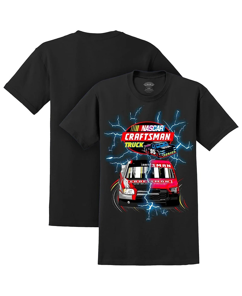 Nascar Men's Black Craftsmen Truck Series Lightning Tri-Blend T-Shirt