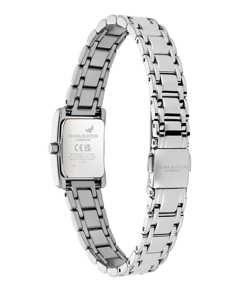 Olivia Burton Women's Mini Grove Silver Tone Stainless Steel Bracelet Watch, 16mm