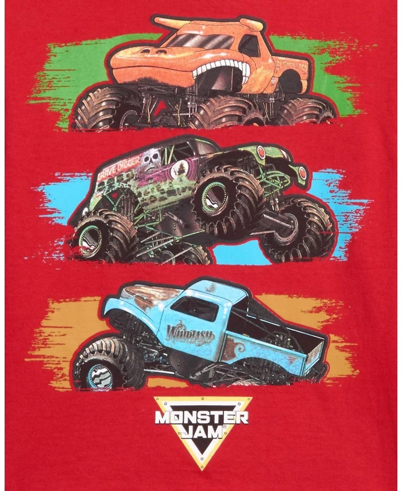 Monster Jam Toddler Boys 2 Pack Long Sleeve Graphic T-Shirts Multicolored Toddler|Child