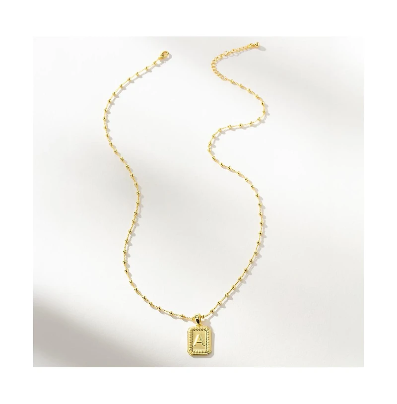 Uncommon James 14k Gold-Plated Sur Initial Necklace