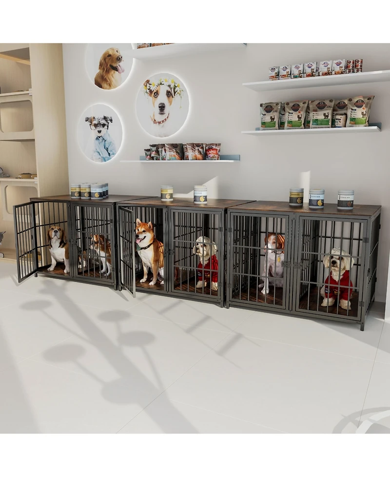 Bingopaw Furniture Style Dog Crate Side Table Indoor Cage