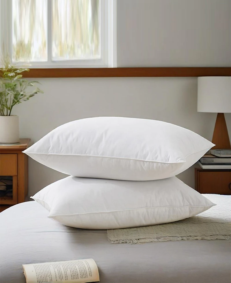 Unikome White Goose Feather & Down 2-Pack Pillows