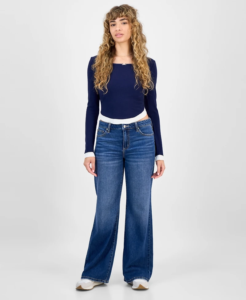 Celebrity Pink Juniors' High-Rise Slouchy Flare Jeans