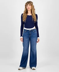 Celebrity Pink Juniors' High-Rise Slouchy Flare Jeans