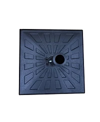 Flynama 8.8 feet Outdoor Aluminum Patio Umbrella with 42 Pound Square Resin Umbrella Base