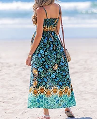 Cupshe Women's Evening Glow Floral Maxi Beach Dress