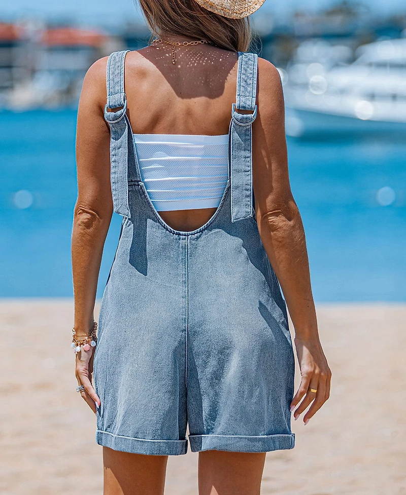 Cupshe Women's Downtown Cool Denim Romper