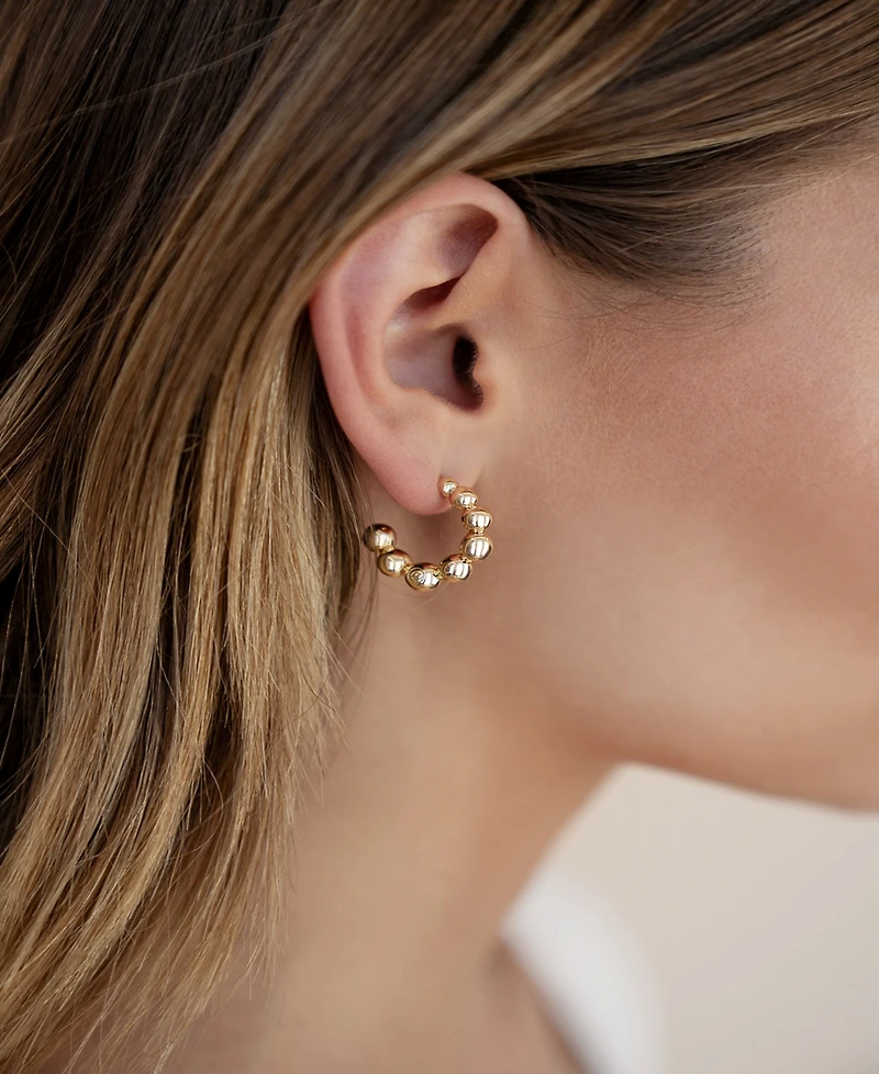 Ettika Bubble Huggie Hoops Earrings