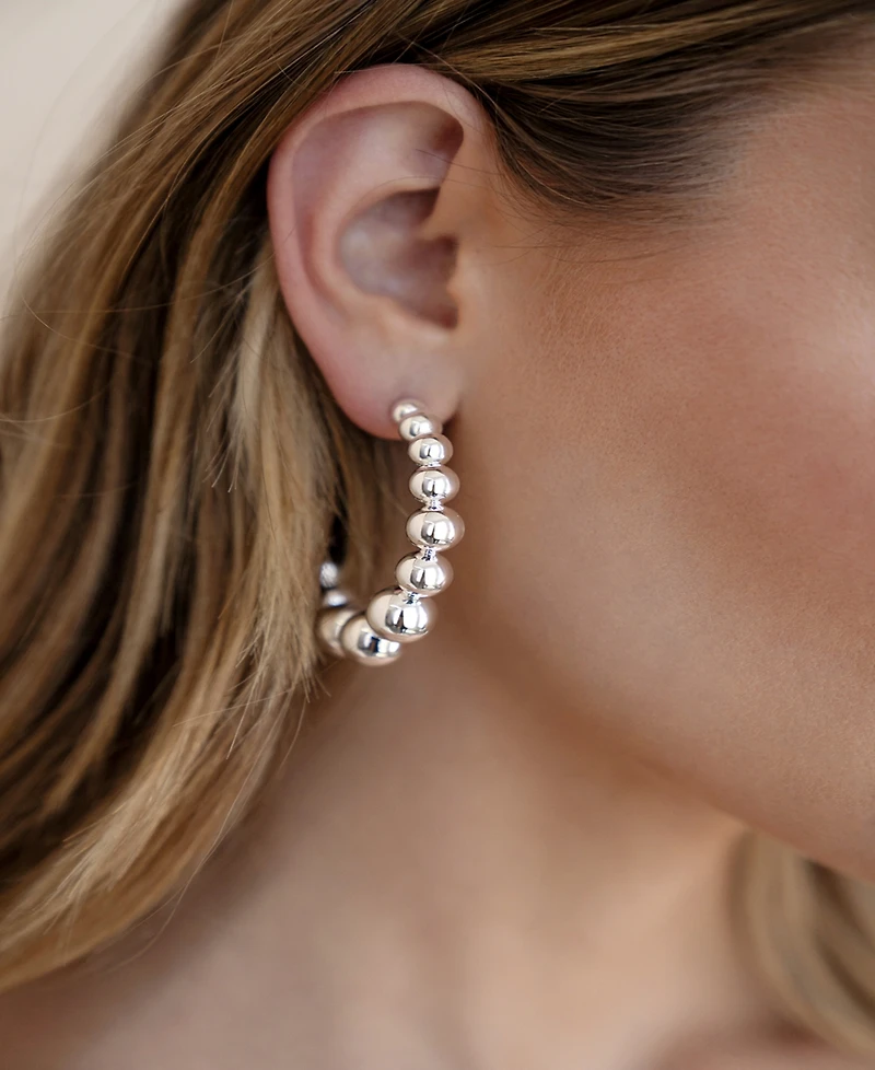 Ettika Bubble Ball Hoops Earrings