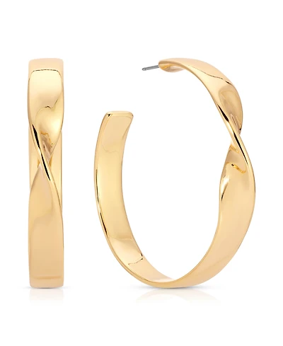 Ettika Heirloom Twist Medium Hoops Earrings