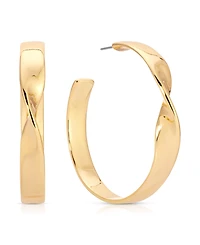 Ettika Heirloom Twist Medium Hoops Earrings