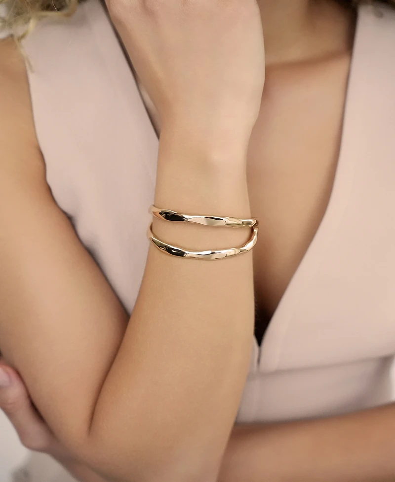 Ettika Double Thin Metal Open Cuff