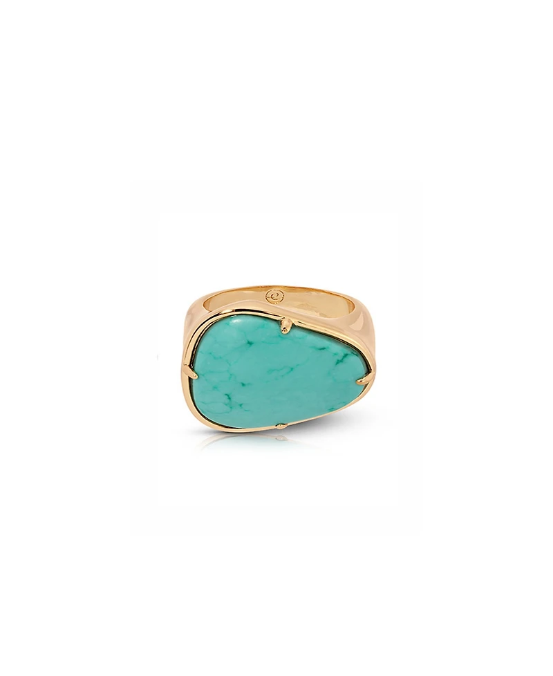 Ettika 18K Gold Plated Turquoise Solstice Ring