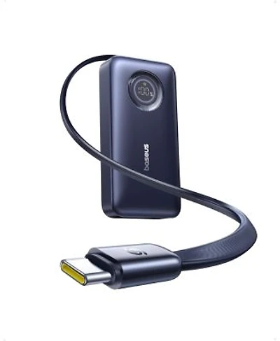 Baseus Enercore Power Banks With Fast Charging Built In Retractable Usb C Cables For Iphone Samsung Ipad Dell Devices.