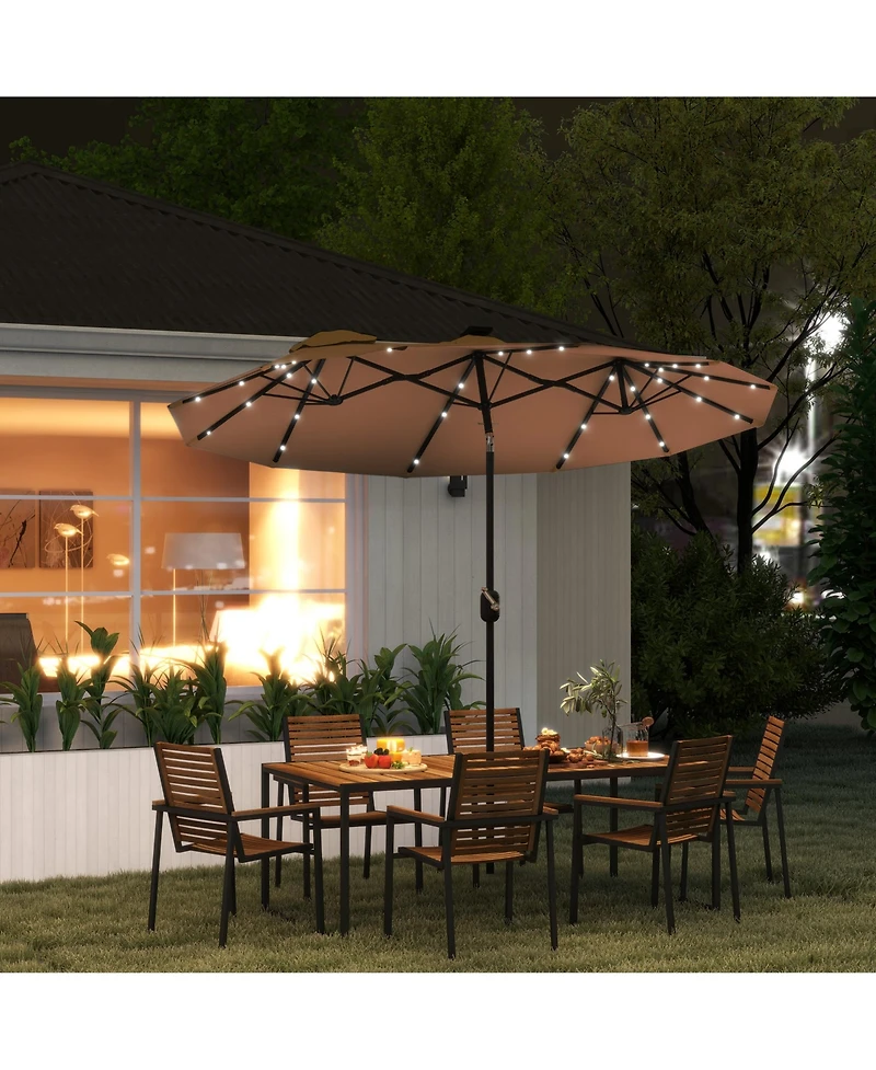 Outsunny 9.7' Double-sided Patio Umbrella with