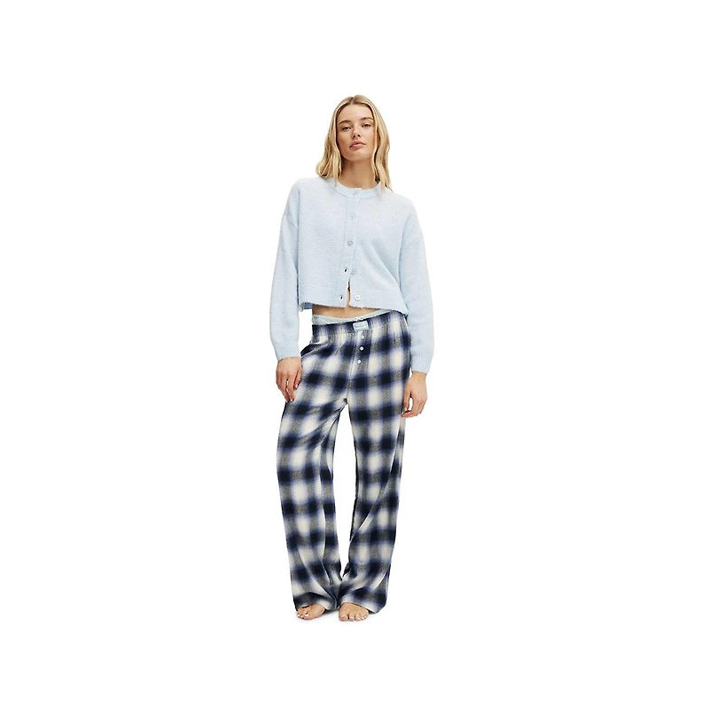 Cotton On Women's Flannel Wide Leg Pant